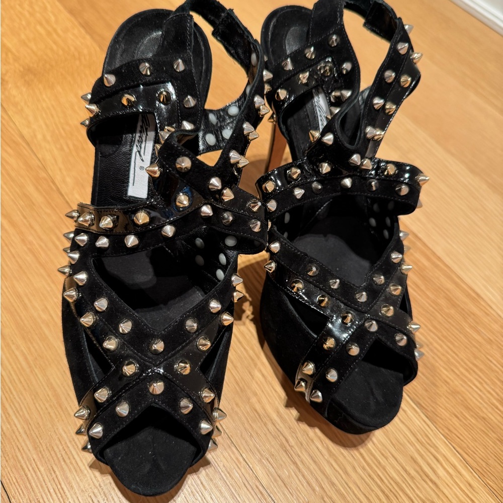 Brian Atwood Studded platform heels
